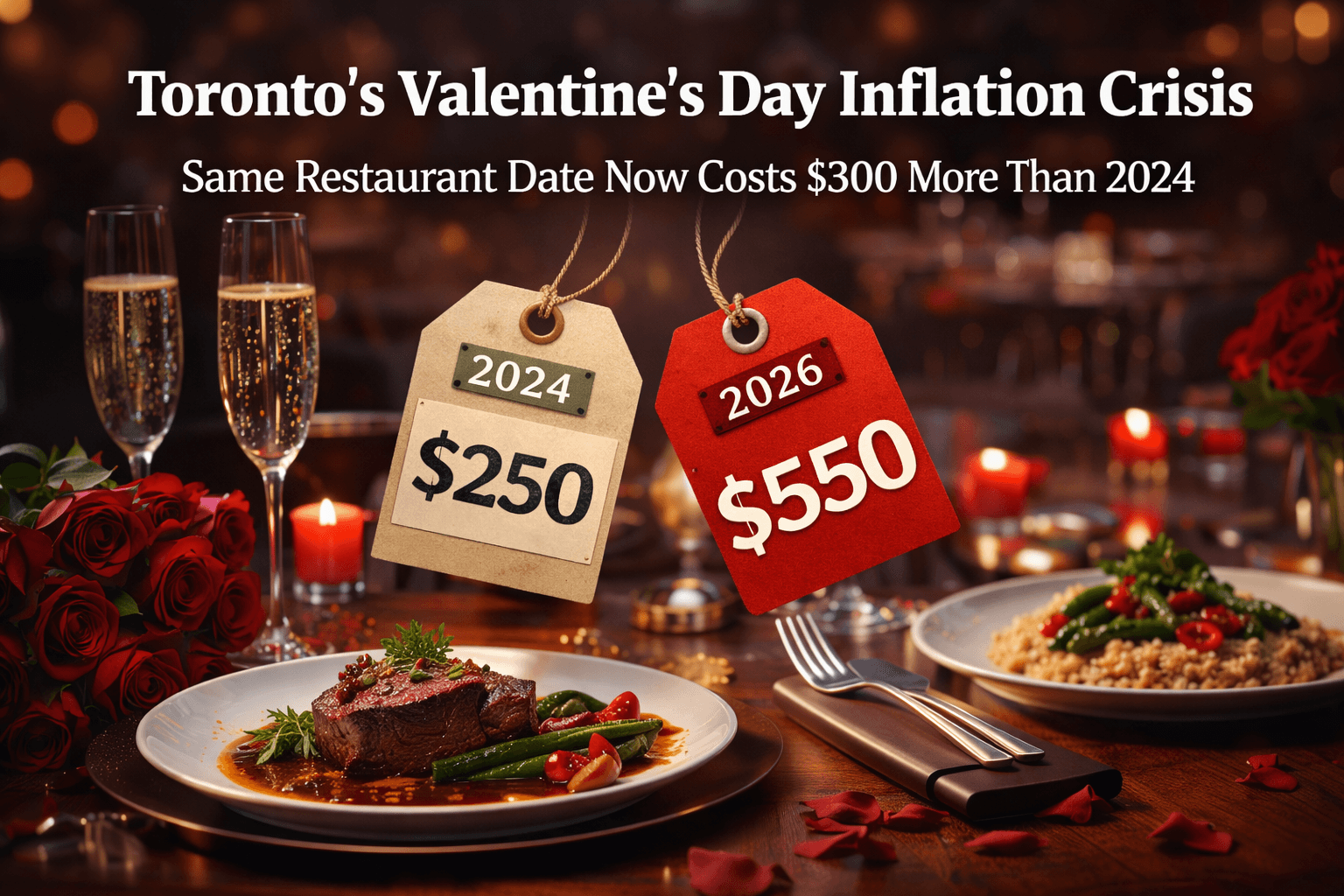 Toronto's Valentine's Day Inflation Crisis: Your Romantic Date Just Got Way More Expensive